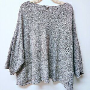 3 For 35 🙌🌼 Vintage PureJill Baggy Poncho Sweater – Size XL – Grey & Maroon